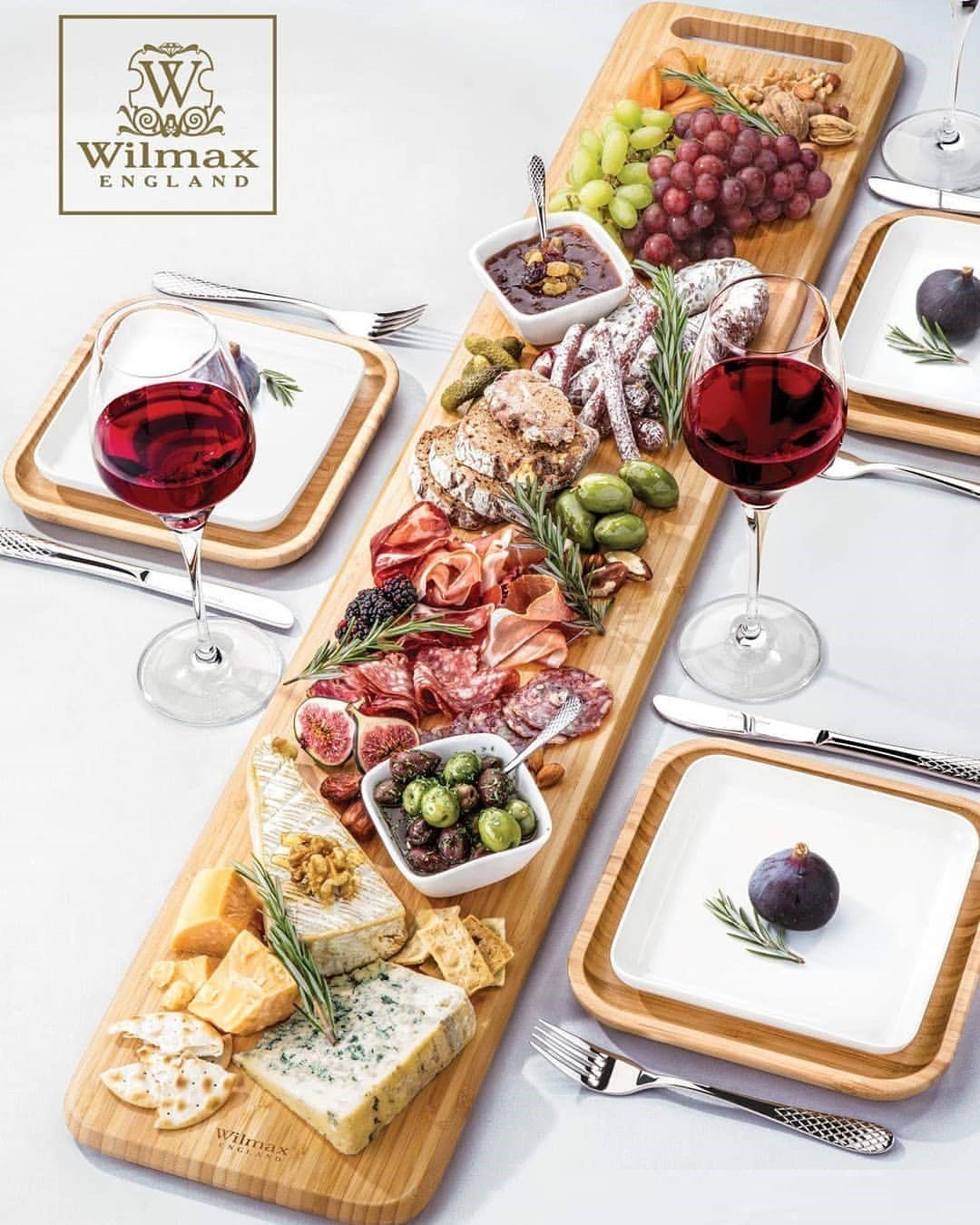 Set Of 2 Bamboo Charcuterie Board 31.5" inch X 7.9" inch | 80 X 20 Cm by Wilmax Porcelain