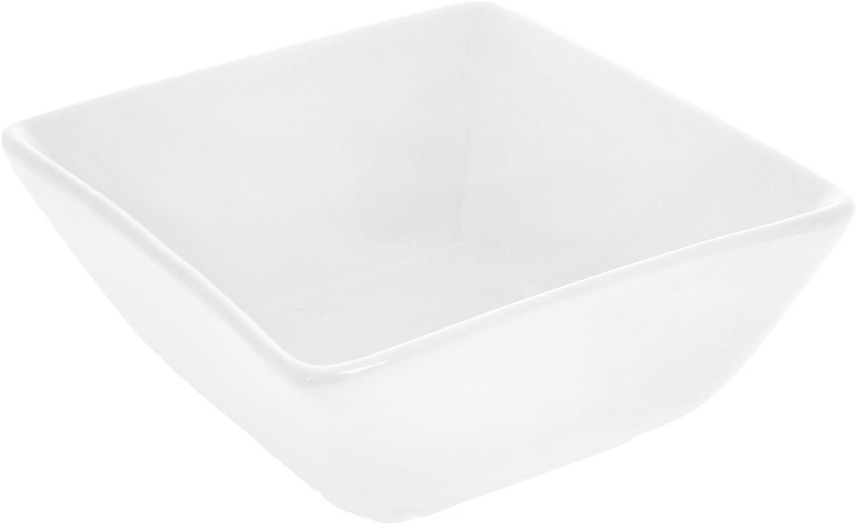 Set Of 6 White Square Snack / Sauce Dish 4.75" inch X 4.5" inch X 2.5" inch |11 Fl Oz by Wilmax Porcelain