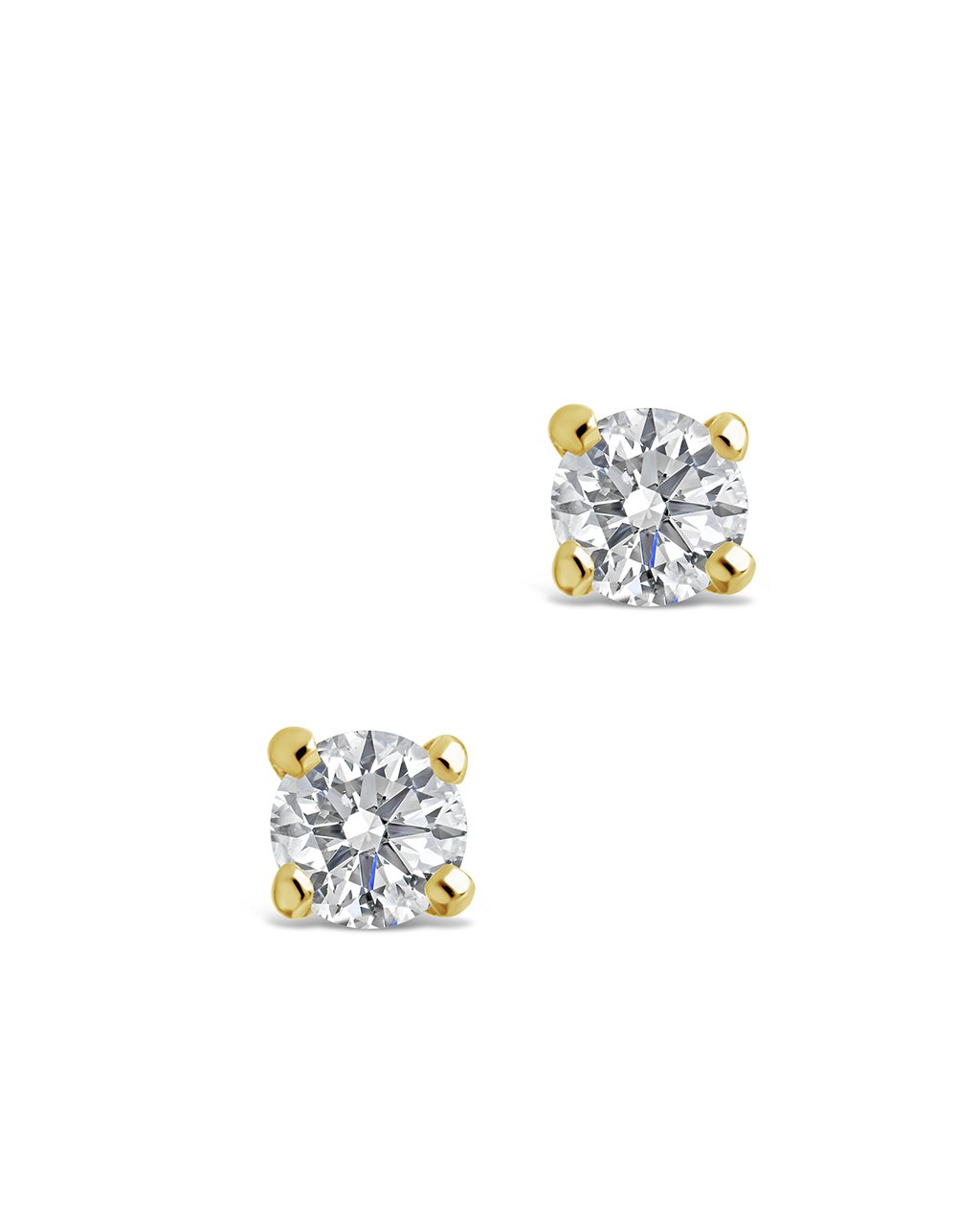 14K Gold 2mm Diamond Studs by Sterling Forever