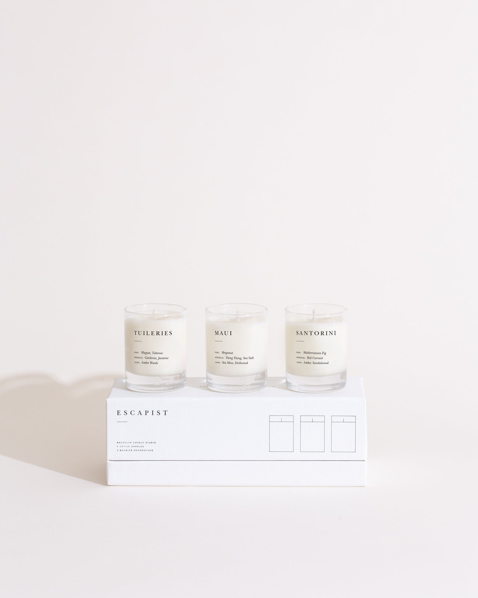 Escapist Mini Candle Set by Brooklyn Candle Studio