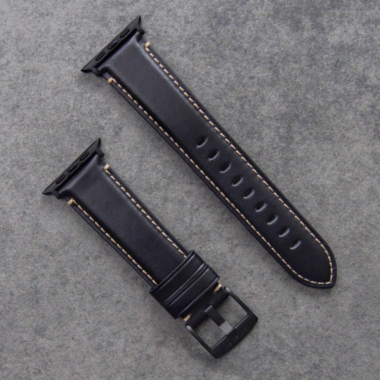 Leather Apple Watch Strap - Black Edition by Bullstrap