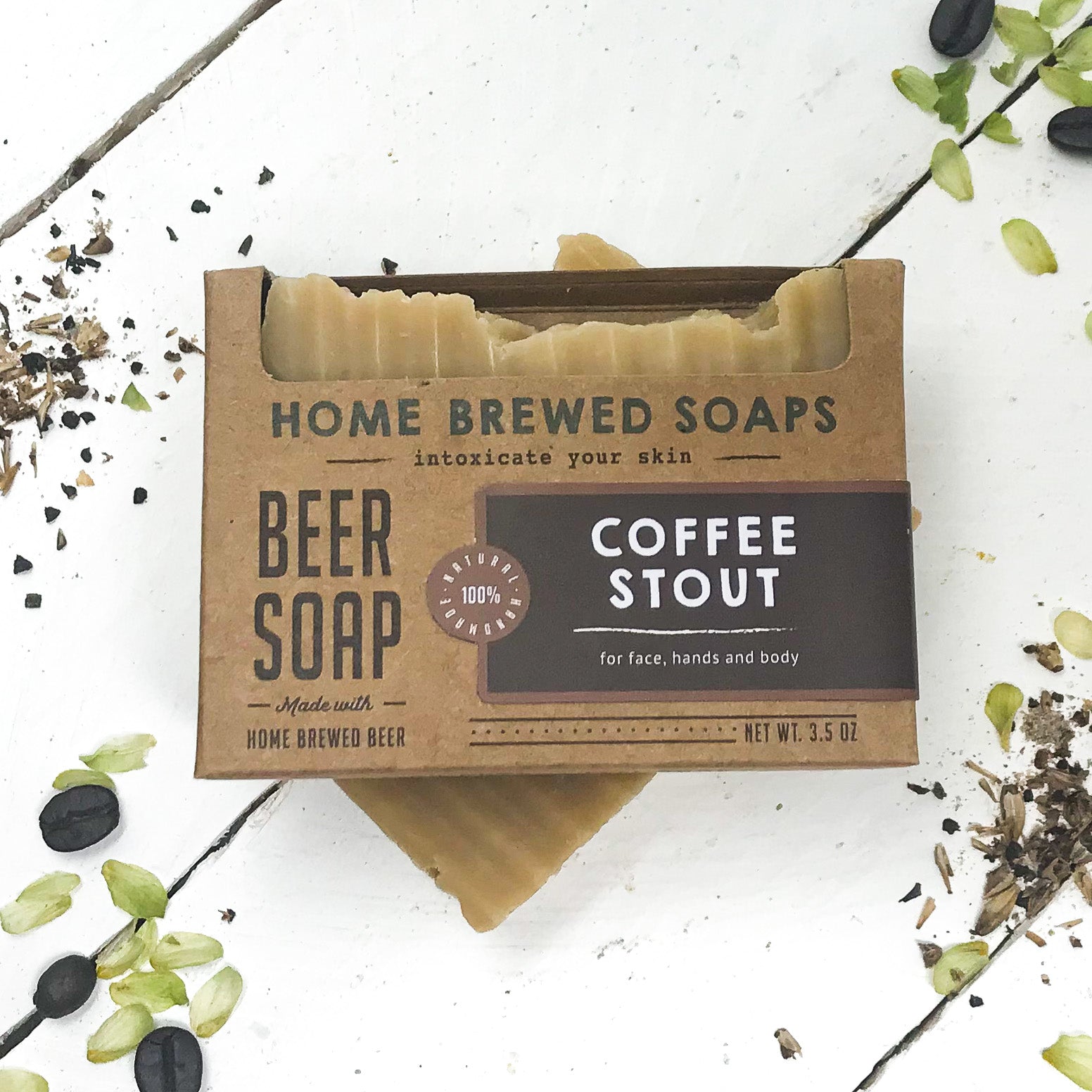 Beer Soap - Coffee Stout - Coffee Soap - Unscented by Home Brewed Soaps