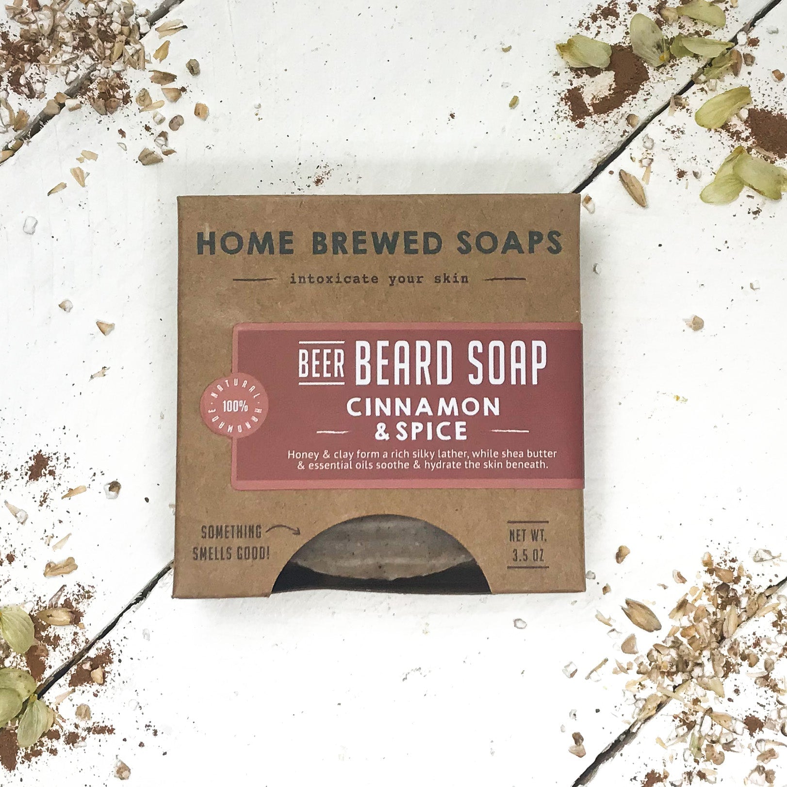 Christmas Gift Box for Men - Beard Care Kit - Cinnamon Spice by Home Brewed Soaps
