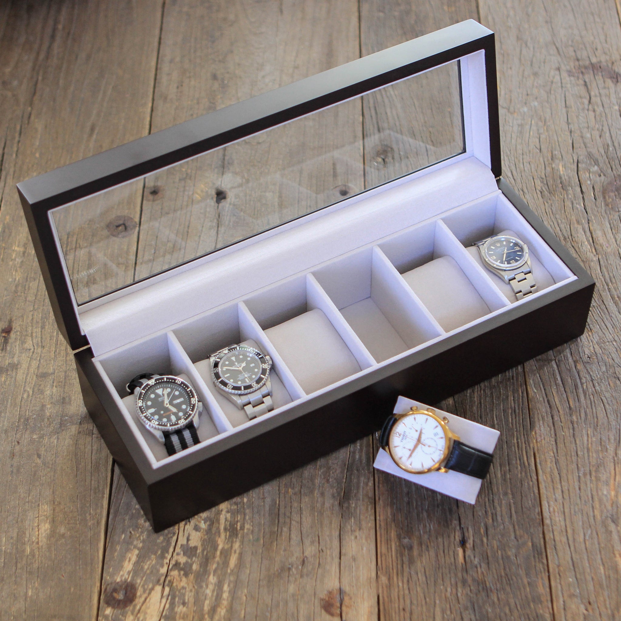 Solid Wood Watch Box - 6 Slot by Case Elegance