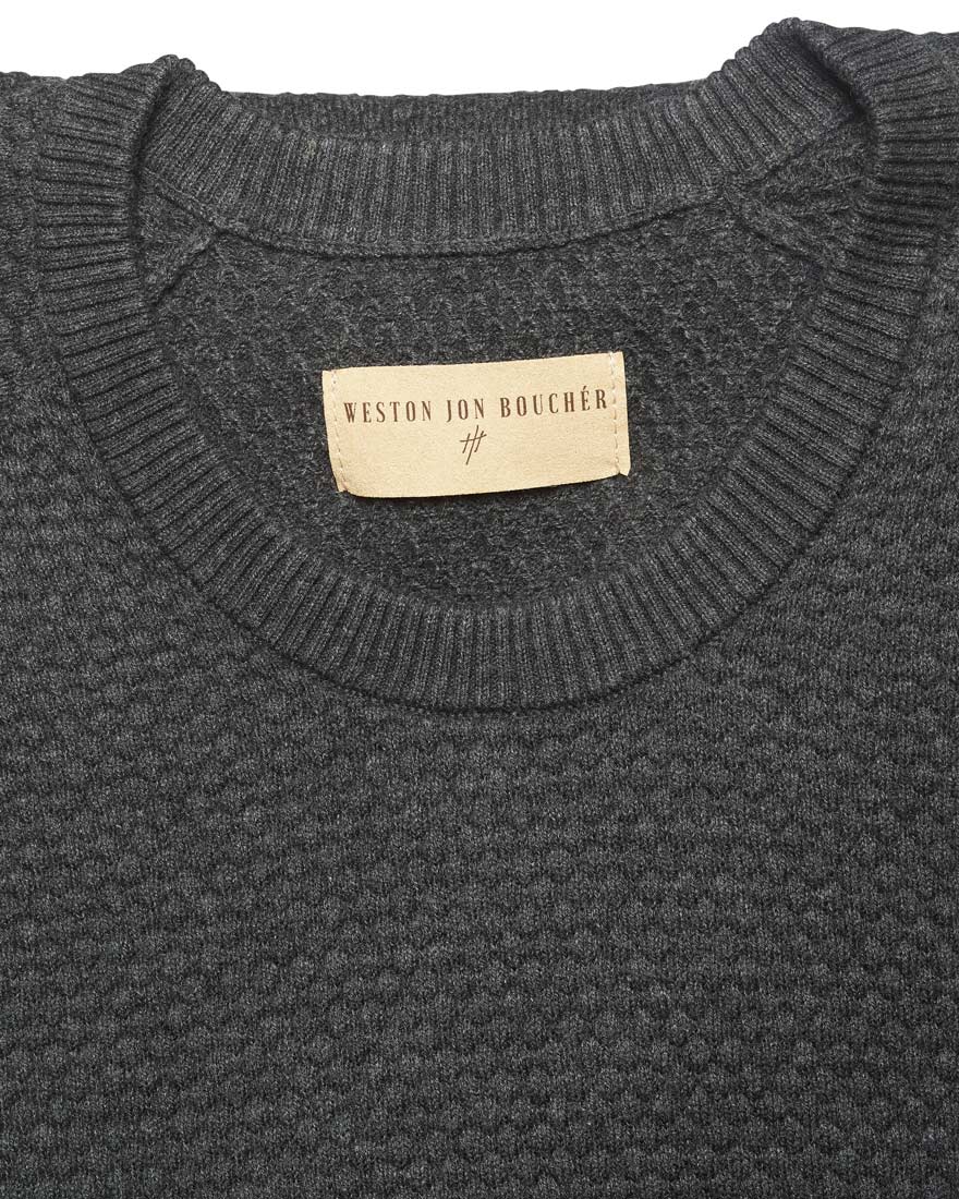 The Ripley Crew Neck Cotton & Cashmere FITTED Sweater by WESTON JON BOUCHÉR