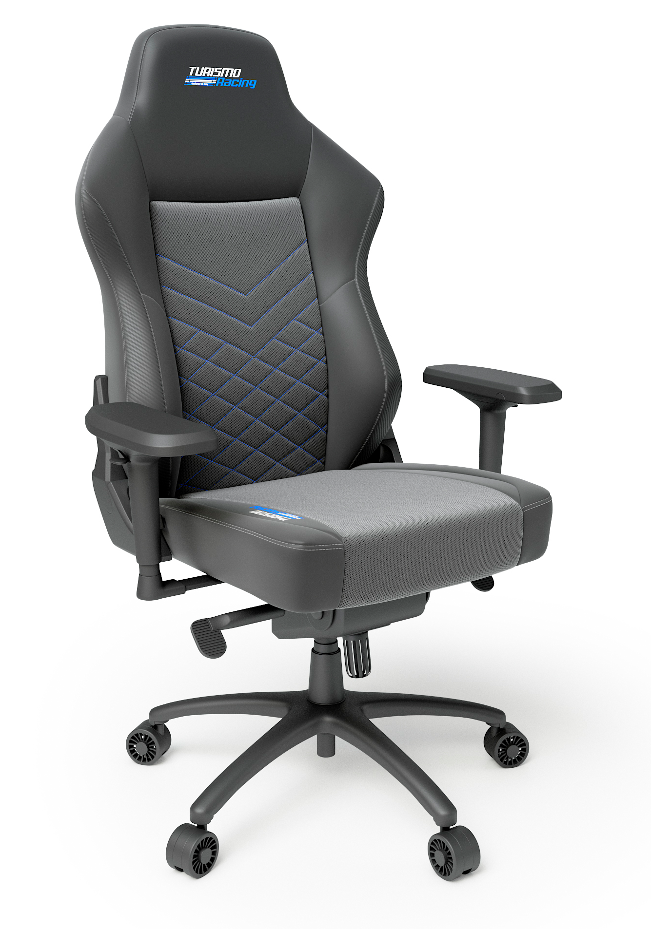 Evoluzione Icon Black/Blue Gaming Chair by Turismo Racing