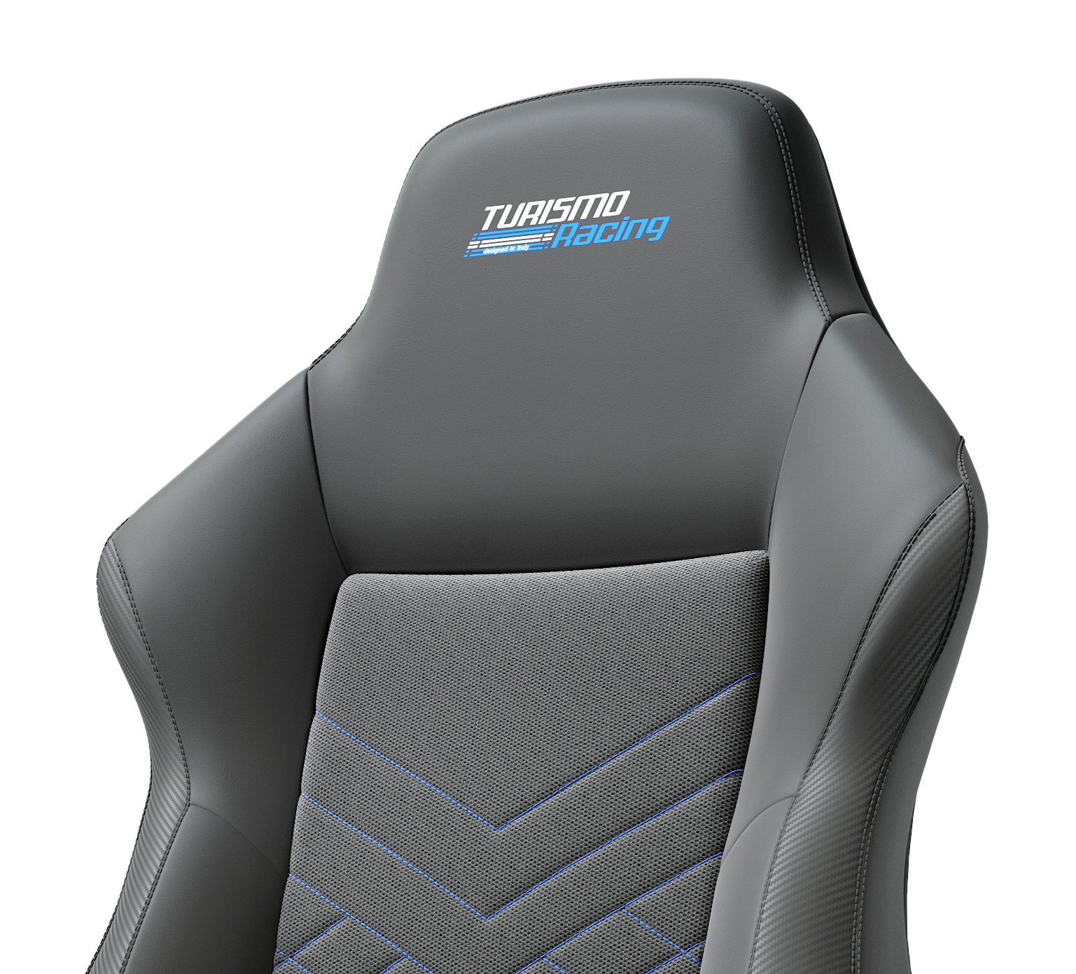 Evoluzione Icon Black/Blue Gaming Chair by Turismo Racing