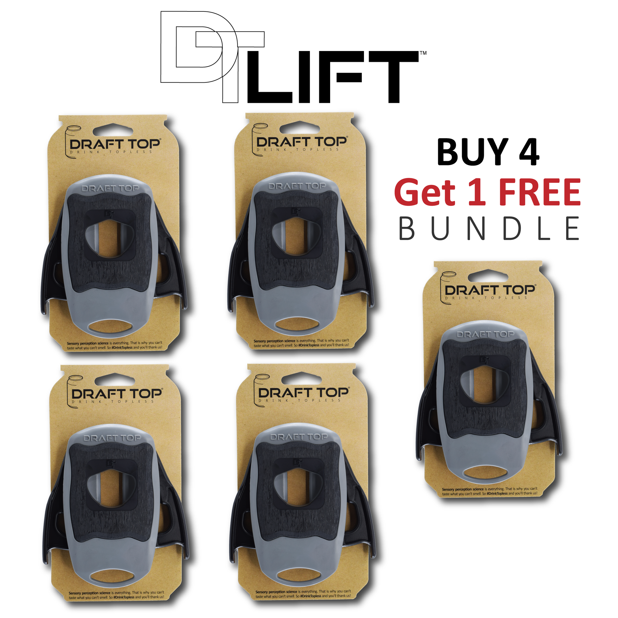 Buy 4 Get 1 Free - Draft Top® LIFT Bundle Pack (5) by Draft Top, Inc.