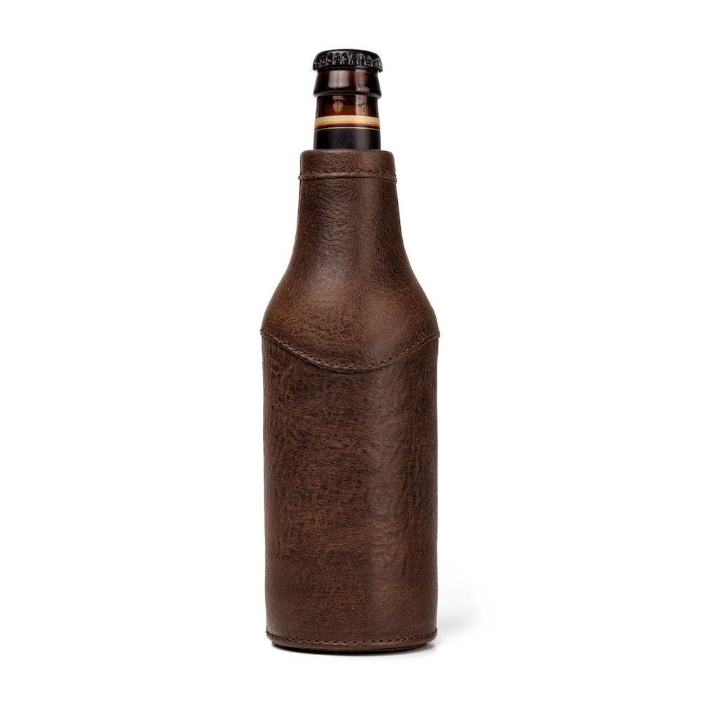 Campaign Leather Bottle Koozie by Mission Mercantile Leather Goods
