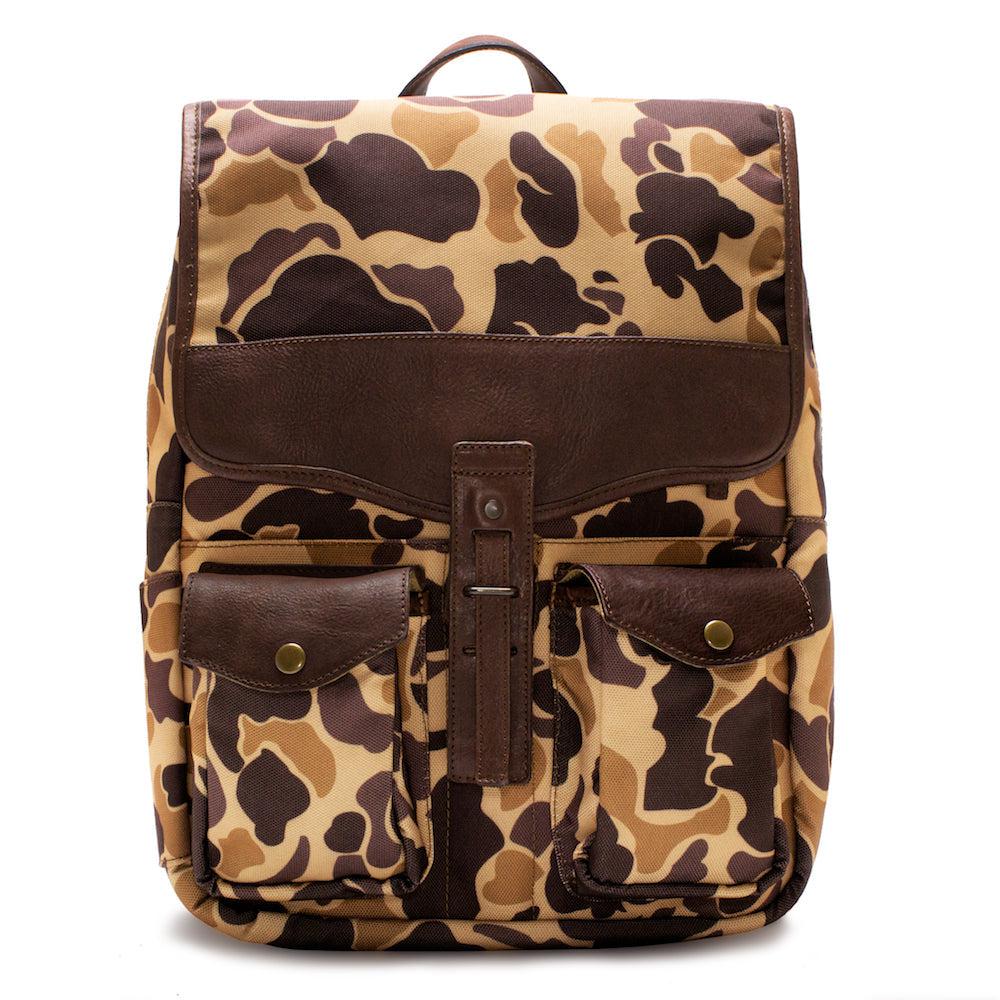 Campaign Waxed Canvas Backpack - Vintage Camo by Mission Mercantile Leather Goods
