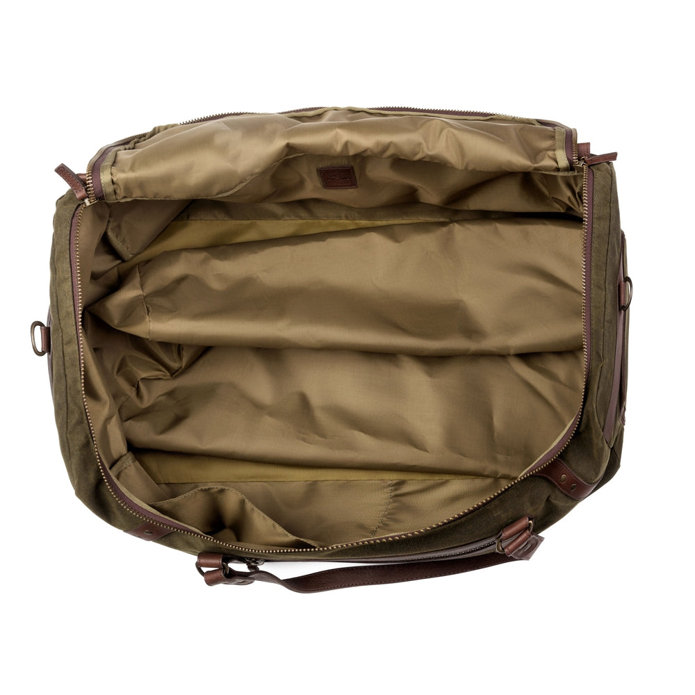 Campaign Waxed Canvas Large Duffle Bag by Mission Mercantile Leather Goods
