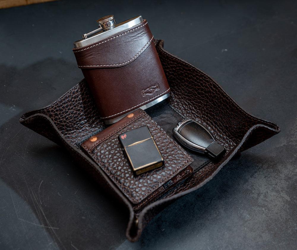 Theodore Leather Desk Caddy by Mission Mercantile Leather Goods
