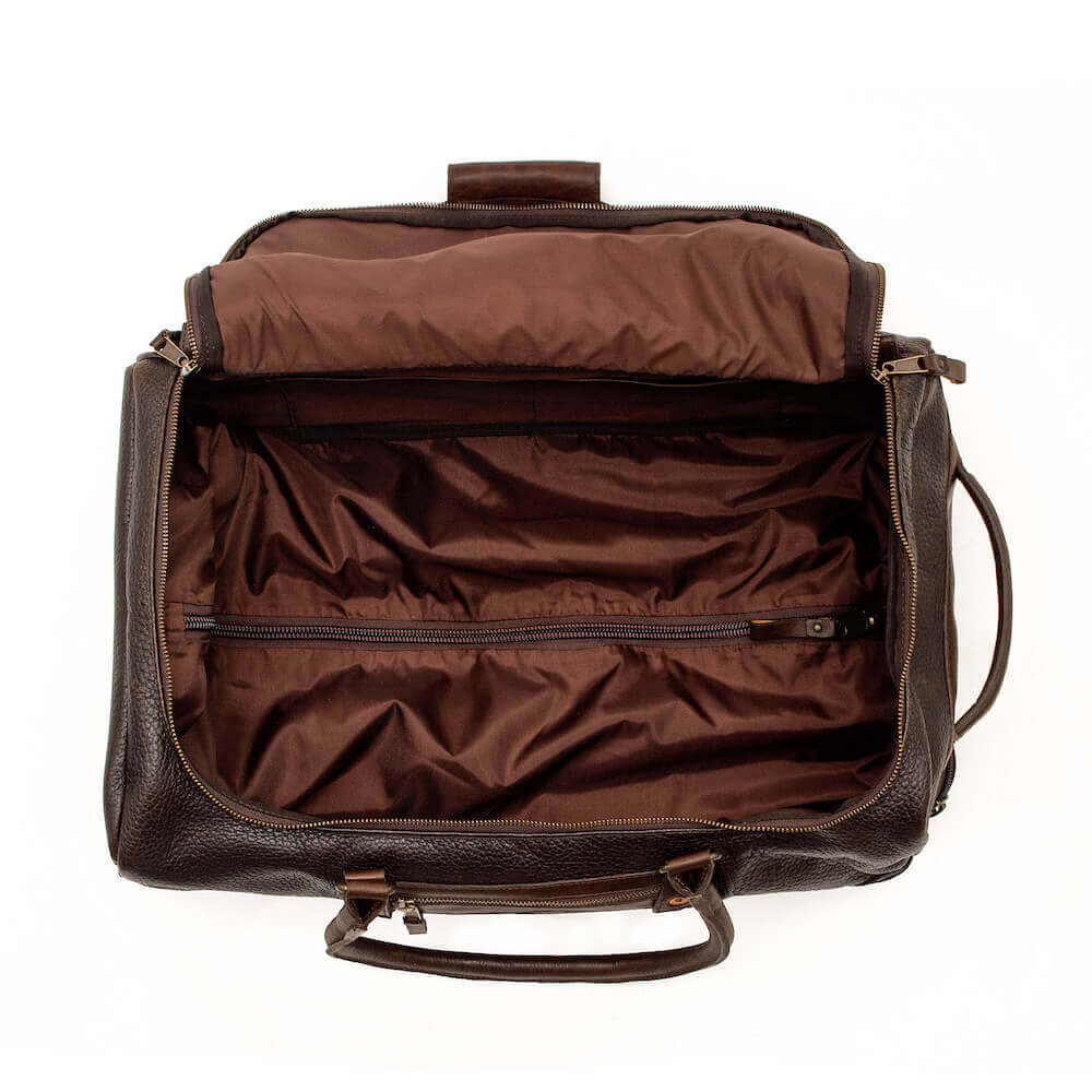 Theodore Leather Rolling Carry-On Duffle Bag by Mission Mercantile Leather Goods