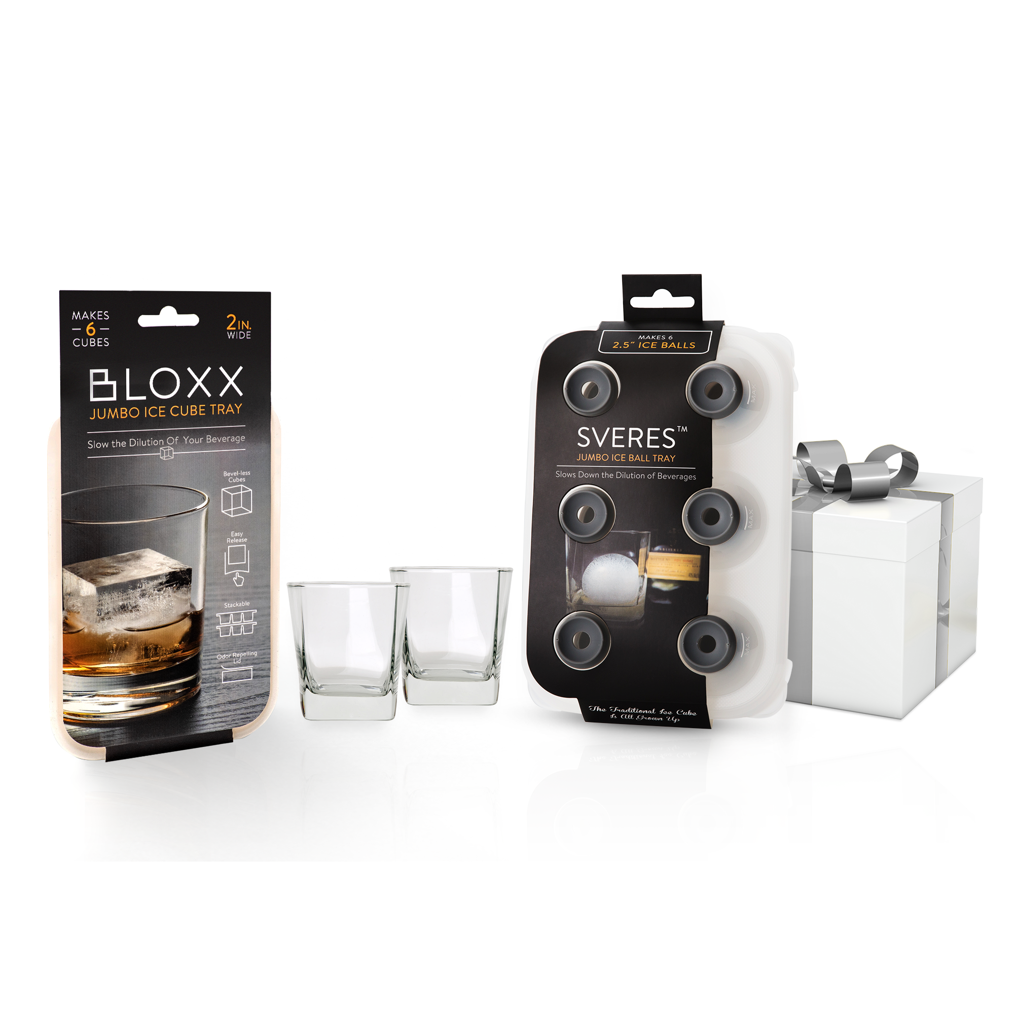 Sveres and Bloxx w/ Rock Glasses Gift Set by The Whiskey Ball