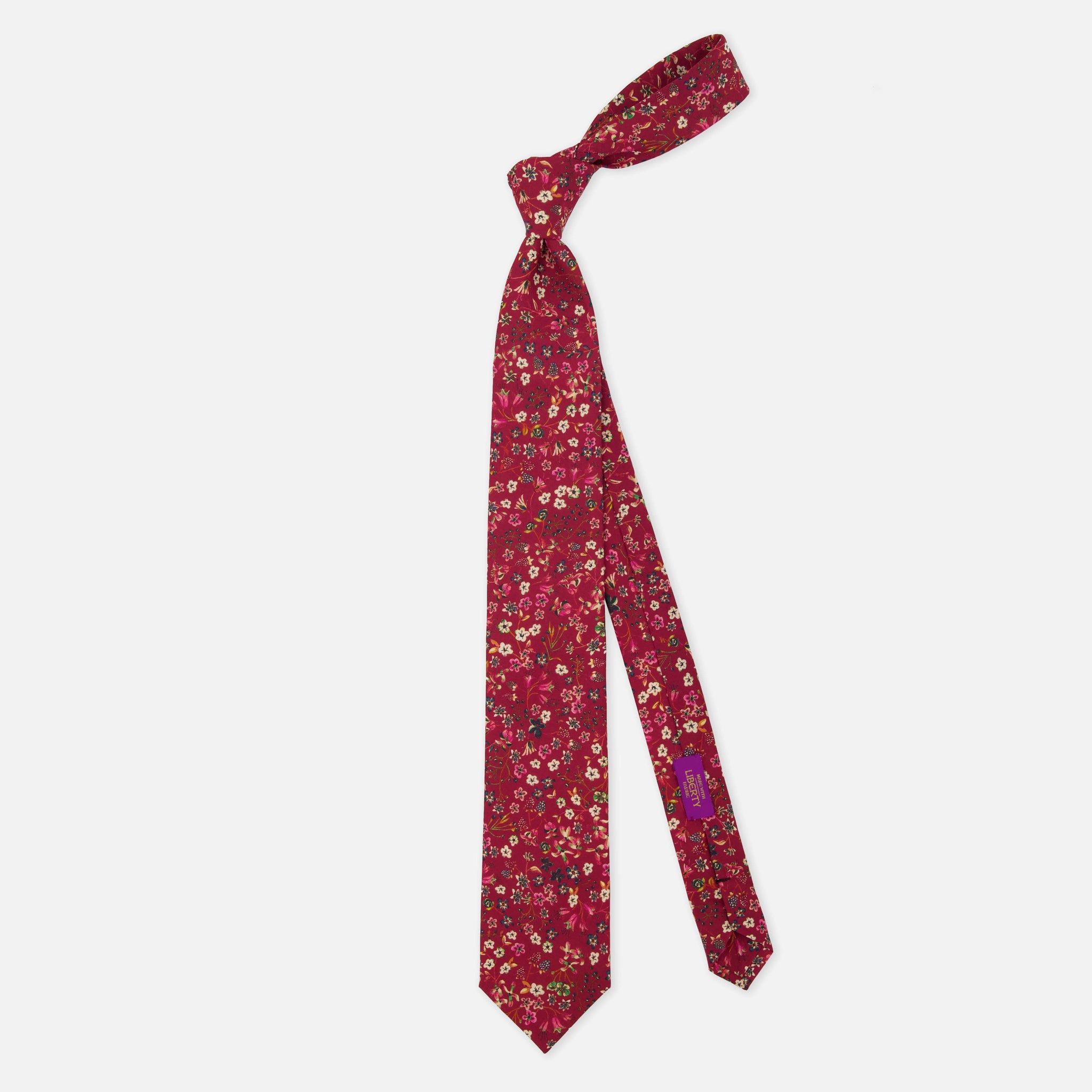 Donna Leigh Floral Burgundy Tie by Tie Bar