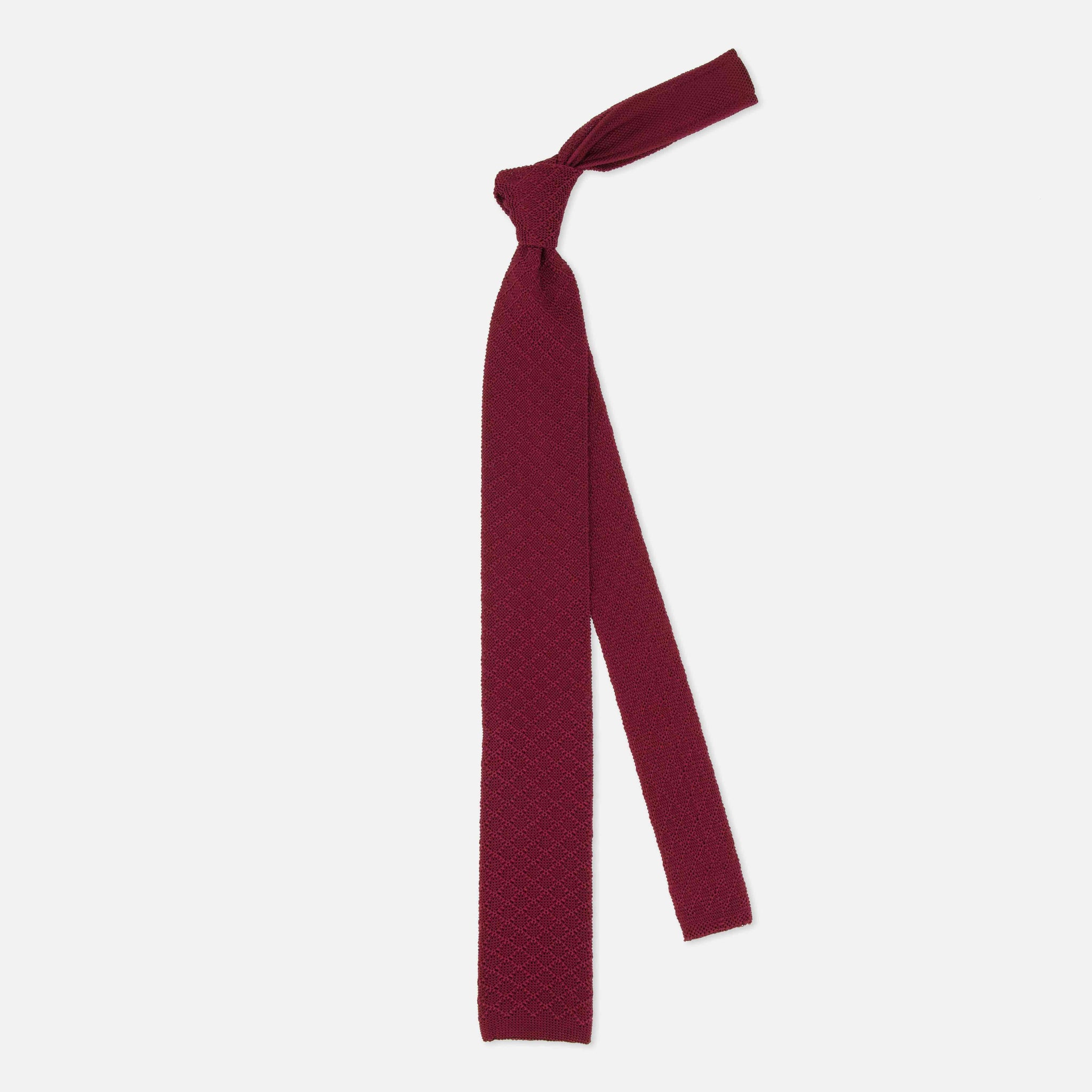 Diamond Knit Burgundy Tie by Tie Bar