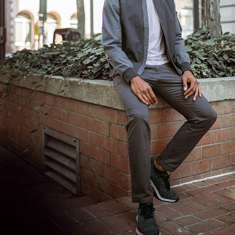 Feel Good Chinos in Faded Black by Perk