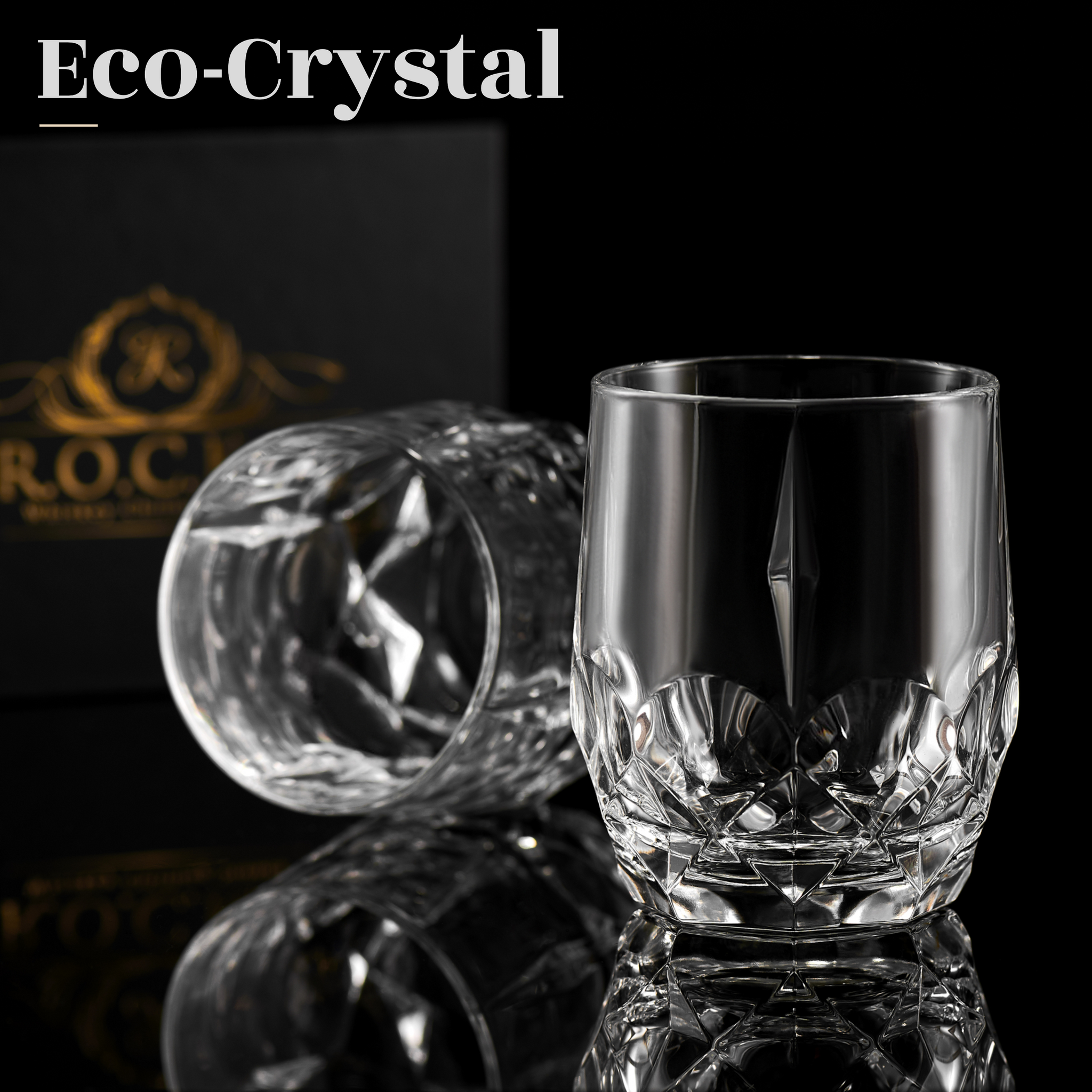 The Eco-Crystal Collection - Iconic Glass Edition by R.O.C.K.S. Whiskey Chilling Stones