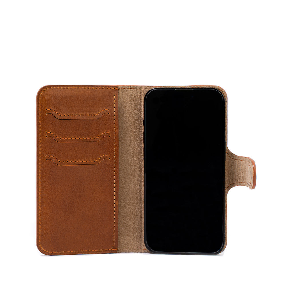 iPhone 14 series Leather MagSafe Folio Case Wallet with Grip by Geometric Goods