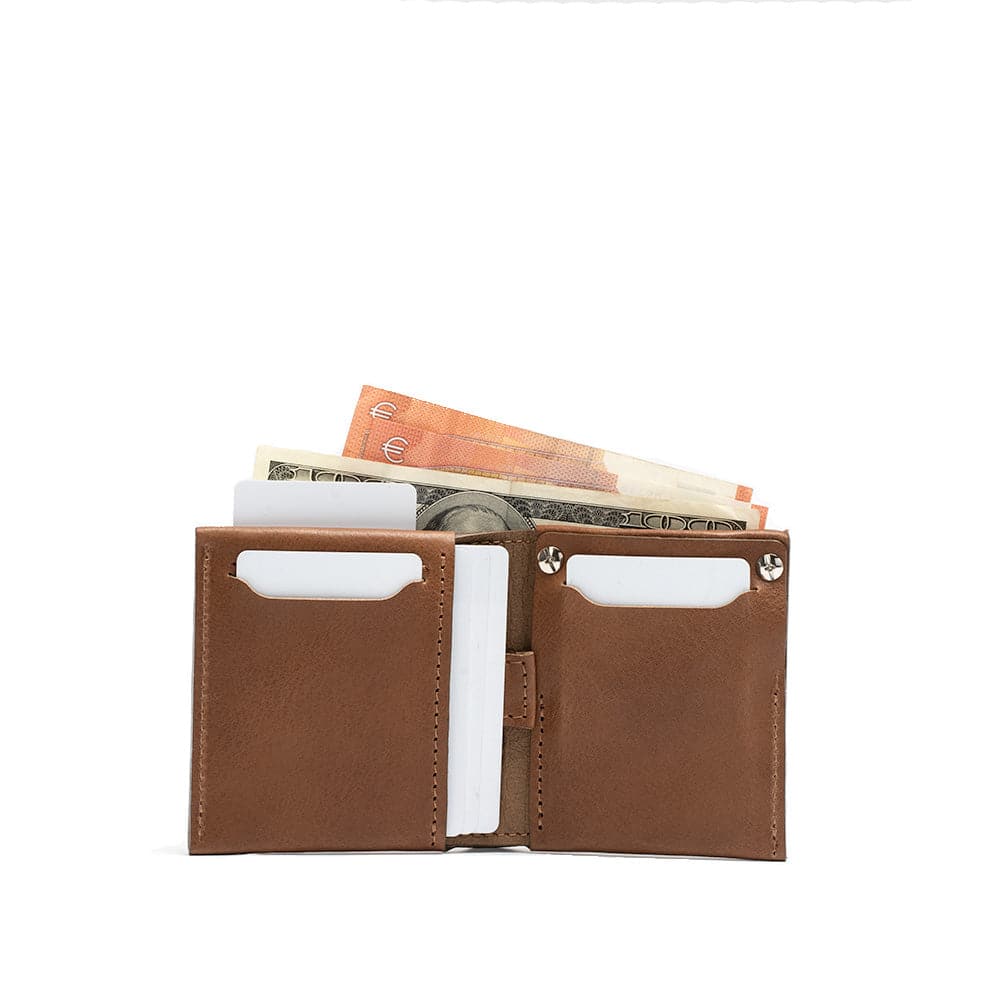 Leather AirTag Billfold Wallet 2.0 by Geometric Goods
